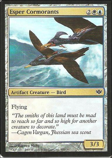 Magic the Gathering: Conflux (Base Set) card 105-B Esper Cormorants (foil)