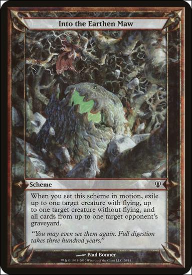Magic the Gathering: Archenemy (Scheme Subset) card 20 Into the Earthen Maw