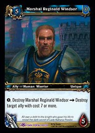 World of Warcraft: Through the Dark Portal (Base Set) card 180 Marshal Reginald Windsor