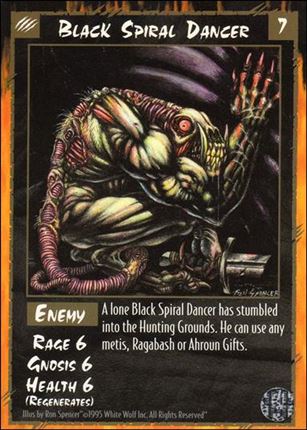 Rage Limited (Base Set) card 21 Black Spiral Dancer 