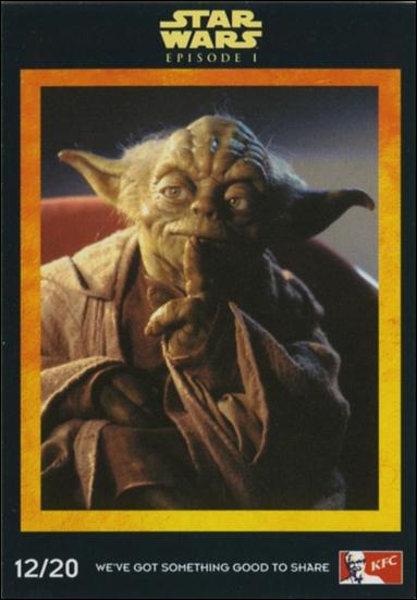 Star Wars: Episode I The Phantom Menace Kentucky Fried Chicken MALAYSIAN (Promo) card 12/20 Yoda