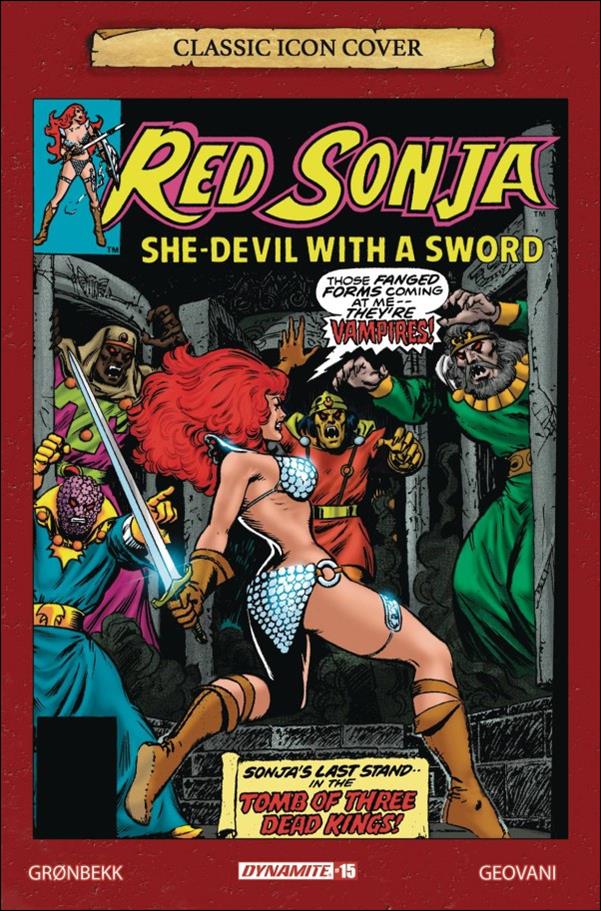 Red Sonja (2023) issue 15-G Frank Brunner Classic Icon 1:10 Cardstock Cover