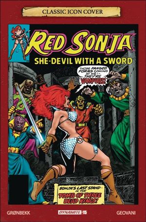 Red Sonja (2023) issue 15-G Frank Brunner Classic Icon 1:10 Cardstock Cover