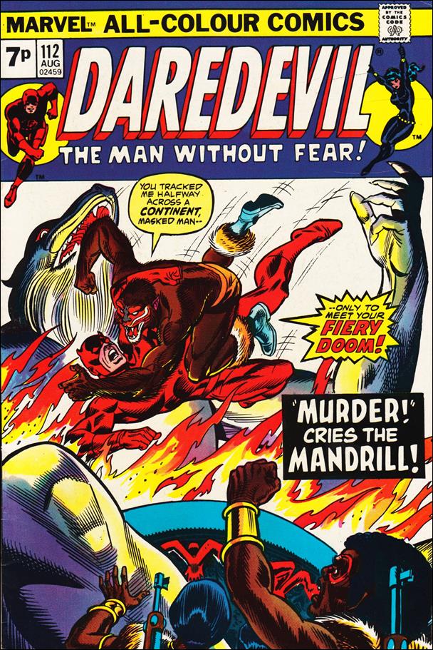 Daredevil (1964) issue 112-B UK Price Cover