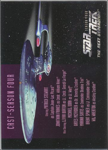 Star Trek: The Next Generation - The Episode Collection Season Four (Base Set) card 402 Cast/Production Credits - Season Four