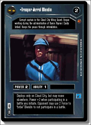 Star Wars: Cloud City Limited (Base Set) card 6 Trooper Jerrol Blendin