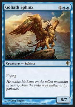 Magic the Gathering: Worldwake (Base Set) card 28-B Goliath Sphinx (foil)