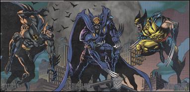 Amalgam Comics (Promo) card nn 1 3 Card Uncut Panel