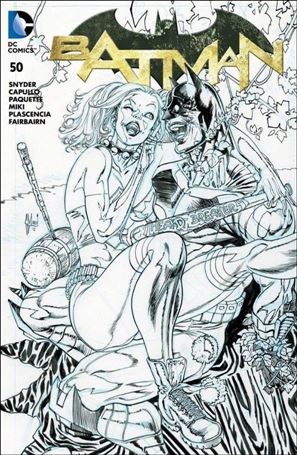 Batman (2011) issue 50-T Guillem March ComicXPosure Connecting B&W Cover