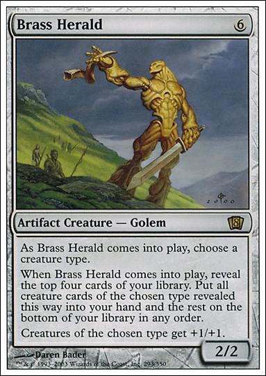 Magic the Gathering: 8th Edition (Base Set) card 293 Brass Herald