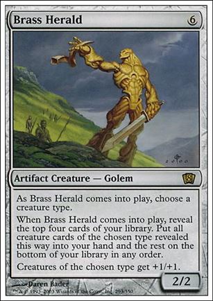 Magic the Gathering: 8th Edition (Base Set) card 293 Brass Herald