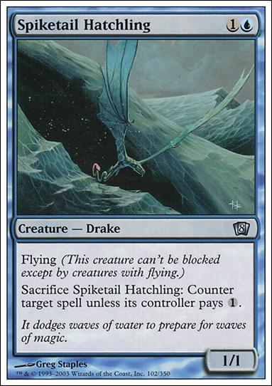 Magic the Gathering: 8th Edition (Base Set) card 102 Spiketail Hatchling