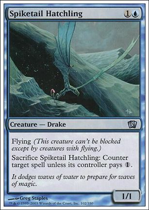 Magic the Gathering: 8th Edition (Base Set) card 102 Spiketail Hatchling