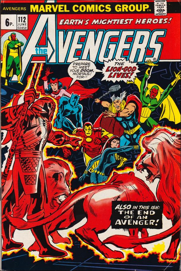 Avengers (1963) issue 112-B UK Price Cover
