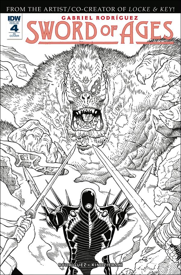 Sword of Ages issue 4-C Gabriel Rodriguez 1:10 Sketch Cover