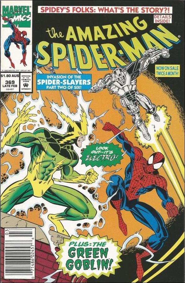 Amazing Spider-Man (1963) issue 369-B Australian Price Cover