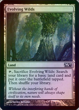 Magic the Gathering: 2013 Core Set (Base Set) card 224-B Evolving Wilds (Foil)