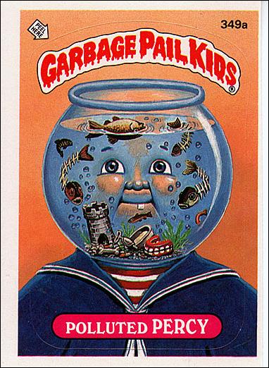 Garbage Pail Kids: Series 09 (Base Set) card 349a Polluted Percy