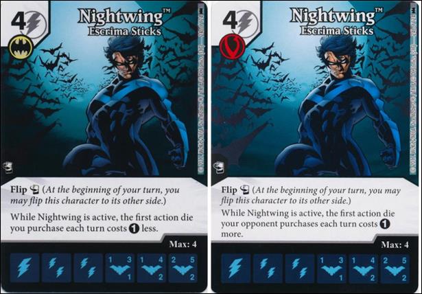 DC Comics Dice Masters Batman card 24 Nightwing: Escrima Sticks