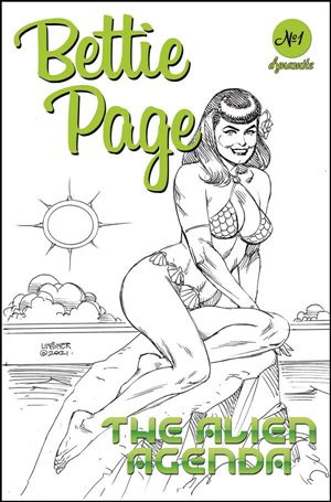 Bettie Page: The Alien Agenda issue 1-S Joseph Michael Linsner 1:40 Black & White Cover