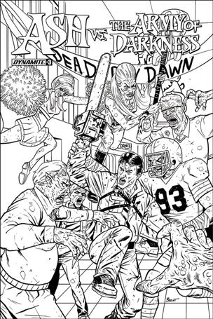 Ash vs. the Army of Darkness issue 3-E Brent Schoonover 1:20 Black and White Cover