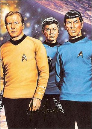 Star Trek Master Series: Series 2 (Crew Triptych Subset) card F2 The Original Crew Card 2 of 3