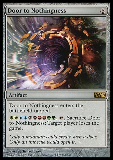 Magic the Gathering: 2013 Core Set (Base Set) card 203 Door to Nothingness
