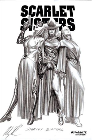 Scarlet Sisters issue 1-D Alex Ross 1:10 Pencils Cover