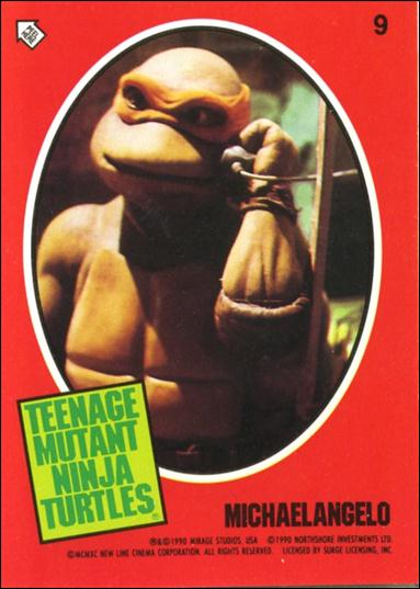 Teenage Mutant Ninja Turtles Movie (Sticker Subset) card 9 Michaelangelo