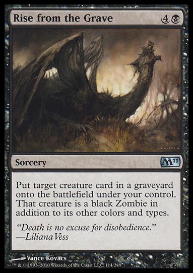 Magic the Gathering: 2011 Core Set (Base Set) card 114 Rise from the Grave