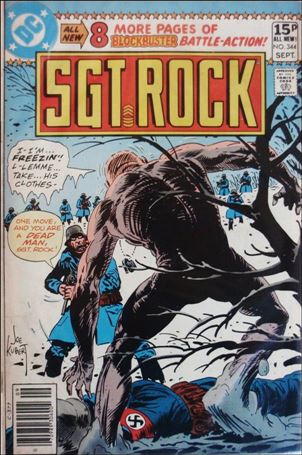 Sgt. Rock (1977) issue 344-B UK Price Cover