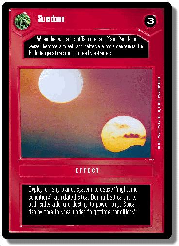 Star Wars: Premiere Limited (Base Set) card 63 Sunsdown