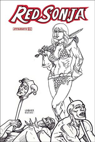 Red Sonja (2019) issue 23-K Joseph Michael Linsner 1:15 Black & White Cover