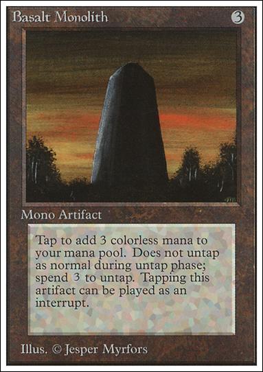Magic the Gathering: Unlimited (Base Set) card 232 Basalt Monolith