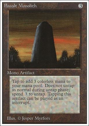 Magic the Gathering: Unlimited (Base Set) card 232 Basalt Monolith
