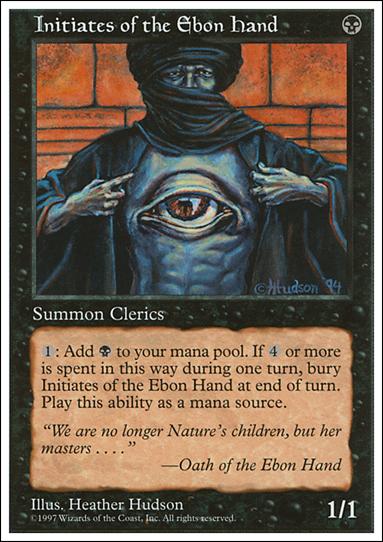 Magic the Gathering: 5th Edition (Base Set) card 169 Initiates of the Ebon Hand