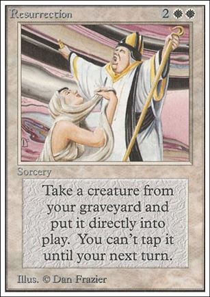 Magic the Gathering: Unlimited (Base Set) card 35 Resurrection