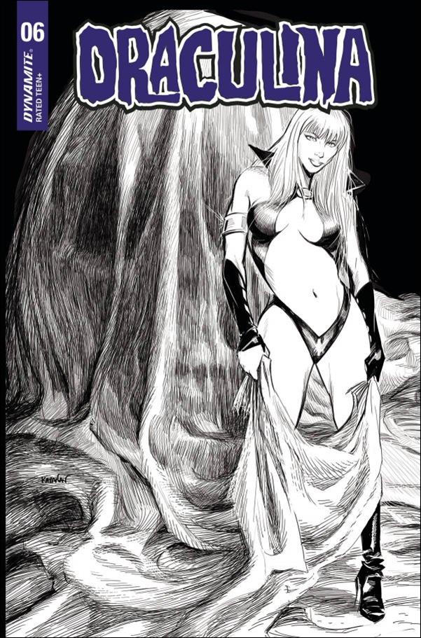 Draculina (2022) issue 6-F Rafael Kayanan Black and White 1:10 Cover