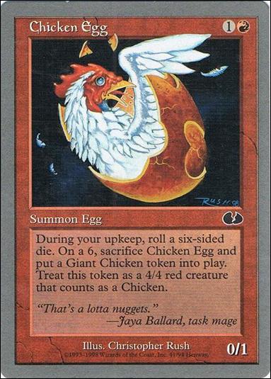 Magic the Gathering: Unglued (Base Set) card 41 Chicken Egg