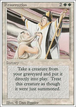 Magic the Gathering: Revised (Base Set) card 34 Resurrection