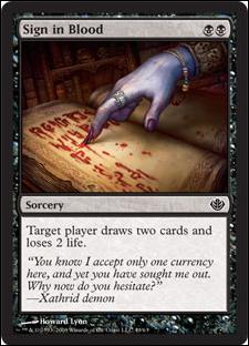 Magic the Gathering: Duel Decks: Garruk vs. Liliana (Base Set) card 49 Sign in Blood
