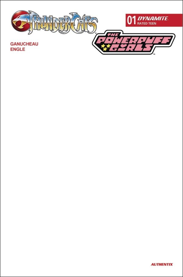 ThunderCats / The Powerpuff Girls issue 1-F Blank Authentix Cardstock Cover