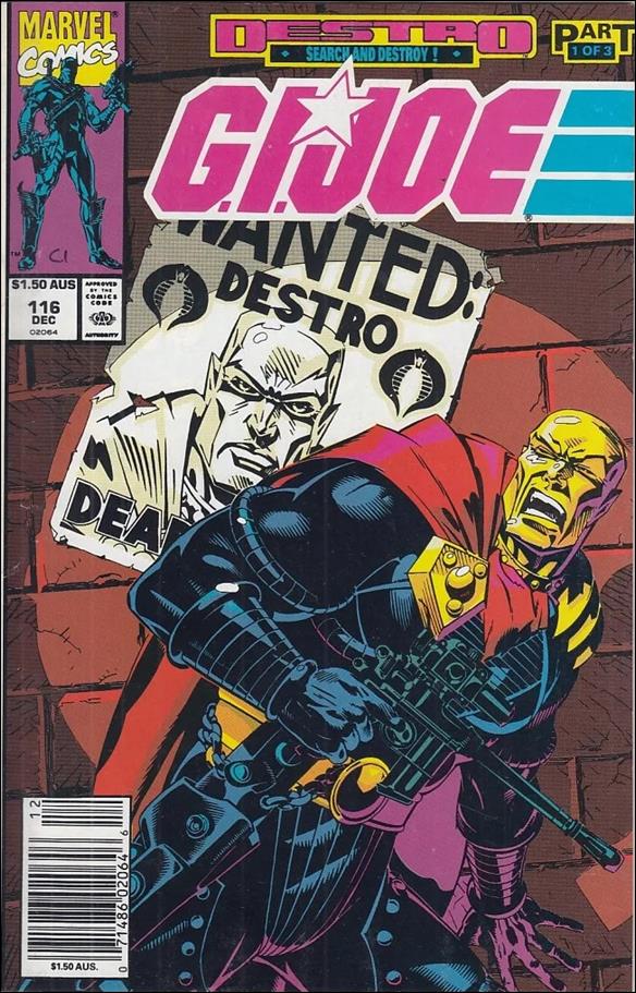 G.I. Joe: A Real American Hero issue 116-C Australian Price Cover