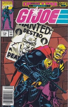 G.I. Joe: A Real American Hero issue 116-C Australian Price Cover
