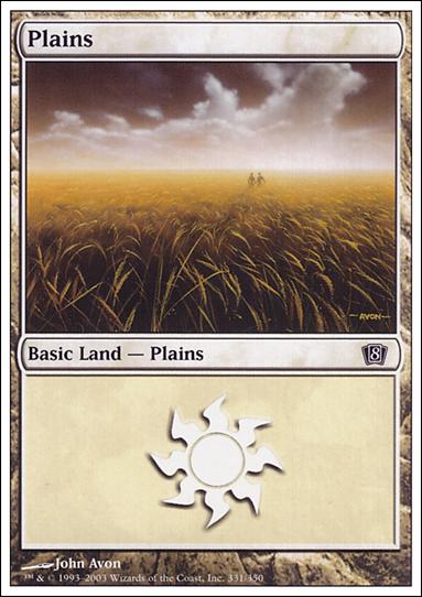 Magic the Gathering: 8th Edition (Base Set) card 331 Plains