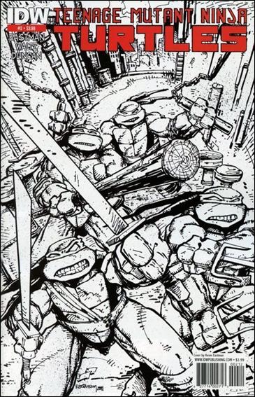 Teenage Mutant Ninja Turtles (2011) issue 2-F Kevin Eastman Black and White Cover (2nd Printing)