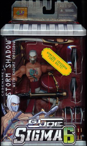 G.I. Joe: SIGMA 6 (Soldier Assortment) figure 6 Storm Shadow with Shouri Crossbow (Red Background)
