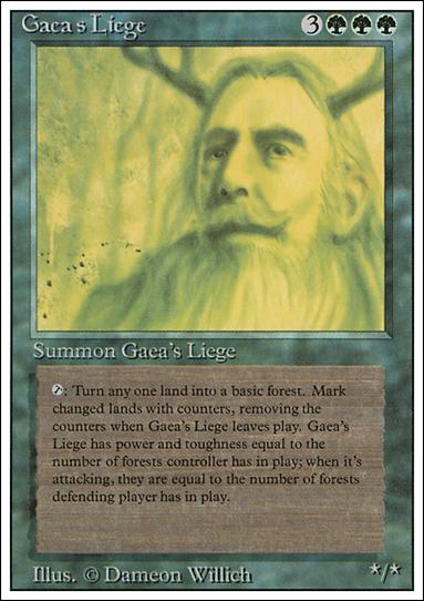 Magic the Gathering: Revised (Base Set) card 198 Gaea's Liege