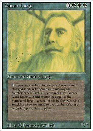 Magic the Gathering: Revised (Base Set) card 198 Gaea's Liege