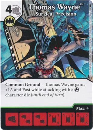 DC Comics Dice Masters Batman card 77 Thomas Wayne: Surgical Precision
